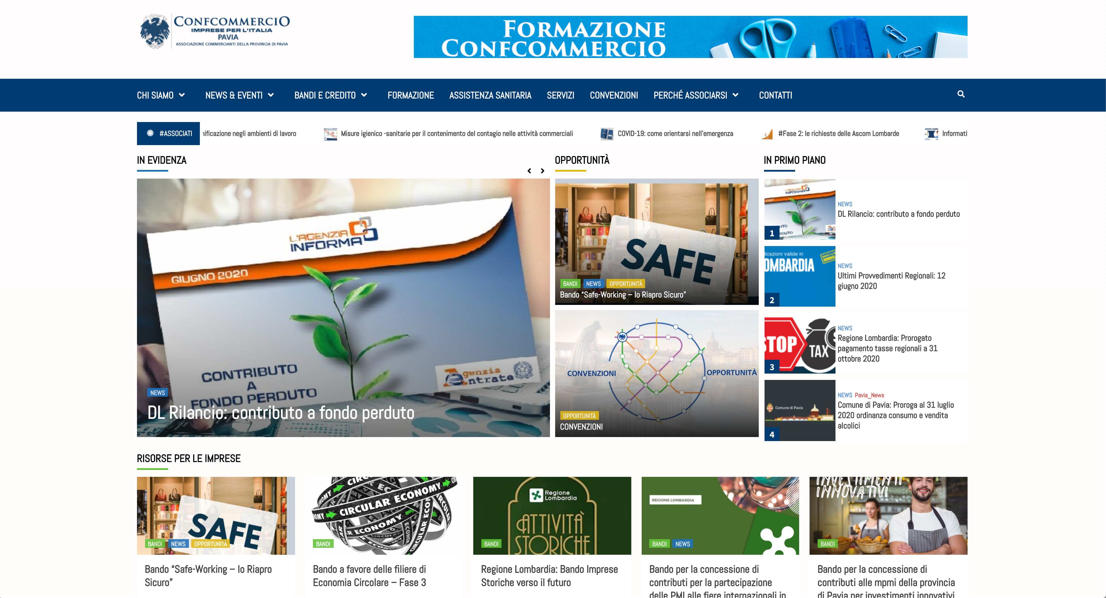 Immagine Web - Confcommercio Pavia.it